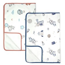 100% 기저귀 시트 기저귀 교체 시트 3층 방수 2장 아기용 기저귀 바꾸기 촉감