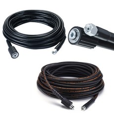 高壓清洗機水管10米 - 適用萊姆/RYOBI/AJP洗車機 - 高壓管通用型, 黑色, 10m