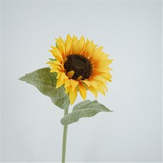 해바라기 조화 인테리어용 3송이 1개, 노랑 대