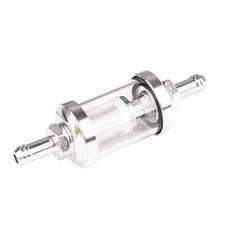 범용 오토바이 연료 필터 CNC 알루미늄 합금 모터 오일 필터 8mm 자동 휘발유 모터 부품, 03 Silver, 1개