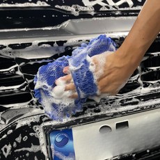 자동차 세차극세사 워시미트 차량세정 손장갑 물세차용 블루 1개