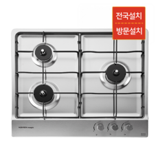 [방문설치]나비엔 빌트인 3구 가스레인지(배터리), LNG, GRB-3303ND