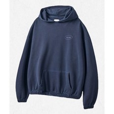 [국내정품] 디미트리 블랙 DIMITRI BLACK VLAD 스몰 로고 페이드 워싱 후드 티셔츠_피그먼트 네이비 VBE7TH07NY 2504152