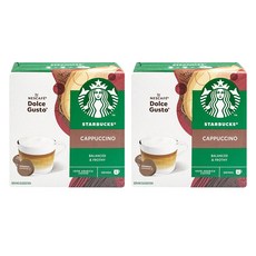 스타벅스 카푸치노 네스카페 돌체구스토 커피캡슐 14.5g x 6p + 밀크캡슐 5.5g x 6p, 2개, 20g, 6개입