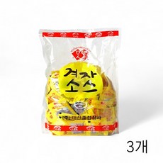 태산종합상사 겨자소스 600g (3gX200입) X 3개 대용량 개별포장 배달 포장용소스 소분겨자소스 낱개용소스