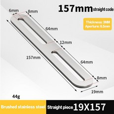 1Pcs 스테인레스 스틸 스트레이트 앵글 브래킷 블랙/실버 두꺼운 180도 플랫 고정 브래킷 커넥터 가구 홀더, 09 A10