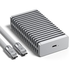 알루미늄 양면 핀 방열 기능이 있는 RayCue 40Gbps M.2 NVMe 인클로저 Mac용 외장 SSD 케이스 USB 43.22.0과 호환SSD 미포함, 0 TB 80Gbps