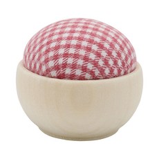 DIY刺繡針插包手工縫紉小工具 和式木底紮針十字繡布藝針插, 1個, 紅色針插