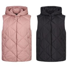 여자 후드 퀼팅 패딩 베스트 WN3WCVT628_GN