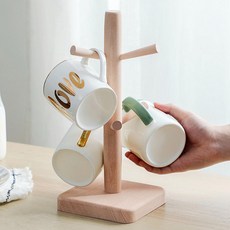 네이처 원목 컵걸이 주방 컵정리대