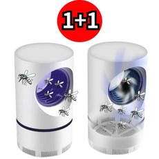 1+1 노션몰 모기퇴치기 저전압 특수LED모기유인 모기트랩 해충 포충기, BU38화이트, BU38화이트