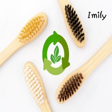 대나무 칫솔 제로웨이스트, 1개, 베이지, 1개입