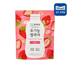 상하목장 유기농 쌀과자, 4개, 30g, 딸기