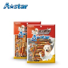亨好購物 阿曼特 AStar 潔牙骨 牛奶 起司 雞肉鮪魚 牛肉鮭魚 潔牙嚼嚼棒/骨結 寵物零食, 1個, 雞肉鮪魚嚼嚼-袋裝220g(長)