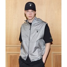 [국내 매장품] BEENTRILL 글리터 후디 컴포트핏 베스트(그레이) 166302