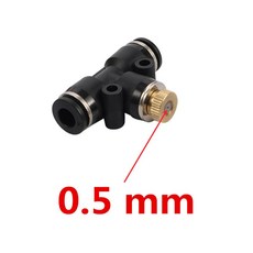 슬라이드 잠금 티 커넥터 황동 분무 깍지 정원 급수 키트 3/16 인치 나사산 0.2mm 2 개, 03 black, 1개