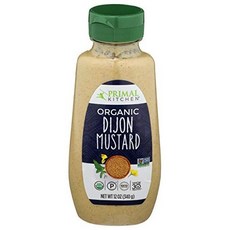 프라이멀 키친 유기농 디종 머스타드 12온스 Primal Kitchen Mustard Dijon Org 12 OZ, 본질적인, 12온스(1팩), 1개