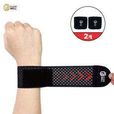 가드웰 편안한 초경량 손목보호대, 블랙, 2개
