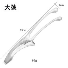 DFMEI 304不鏽鋼烤肉夾, 1個, 430#本色大號圓頭:如圖