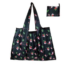 마리코 휴대용 접이식 장바구니 만능 다용도 에코백 특대형 시장 가방, 마리코 특대형 플라밍고, 1개