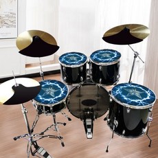 어쿠스틱 드럼 고무 패드 세트 쉴드 셀프 방음 가정용, 단일사이즈, 5 드럼 3 심벌즈 세트 I, 1개