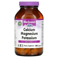 [해외] [Bluebonnet Calcium Magnesium Plus Potassium] 블루보넷 칼슘 마그네슘 칼륨 복합제 180정, 1개