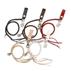 DEGNER W-8R 皮革鍊 皮繩 吊飾 皮夾鍊, 原皮色, 1個