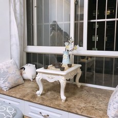 소파 좌탁 거실 엔틱 좌식 탁자 테이블 소형 티테이블, B. 50cm 아이보리 화이트 골드