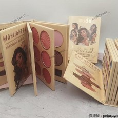 肥四 五彩繽紛4層43色書本彩妝盤一體組閤眼影，多功能眼影盤，打造百變妝容, 1個, 50g,F-88047++毛刷