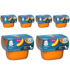 Gerber 嘉寶 孩童食物泥 2入組, 水蜜桃口味, 142g, 6組