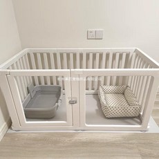 寵物圍欄 寵物柵欄 狗圍欄 樓梯圍欄 室內防護欄 擋板 小型中型犬用, 急速,【高60】6片+1門欄 （60*60cm, 1個