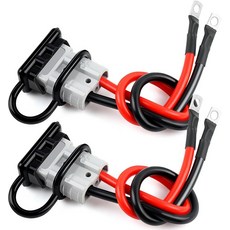 핸들 및 먼지 커버 600V 헤비 듀티 점퍼 전원 커넥터 플러그 키트를 포함한 Delgada 175Amp 배터리 퀵 커넥트디커넥트 윈치 트레일러용, 50Amp with Wire