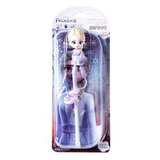 里和 lilfant 韓國製 冰雪奇緣2 學習筷 兒童筷子 304不鏽鋼 收納袋 艾莎 雪寶, 1個, 艾莎立體學習筷+餐具包(特價), 紫色