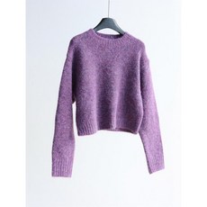 니트 스웨터 터틀넥 장식 오프숄더 오버핏