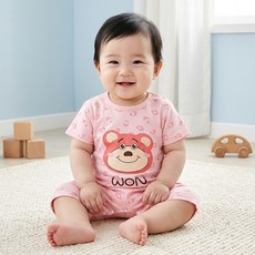 몽실이 큐티 꼬꼬마 우주복 아동 유아용 여름 외출복 바디슈트