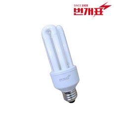 금호전기 번개표 안정기 내장형램프 전구식 형광등 15W 주광색(하얀빛) 26베이스 EFTR15EX-D(EL15), 1개