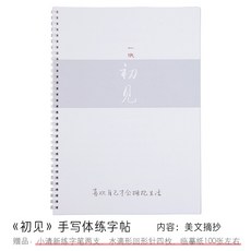藝文手寫字體硬筆練字帖成人行楷行書速成男女生大學生初學者反覆使用可愛清新漂亮練字本鋼筆古風臨摹, 初見手寫體字帖, 1個