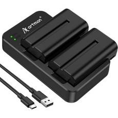 아트맨 NPF550 배터리 2팩 2900mAh 및 USB 이중 충전기 소니 NP F550 F570 F530 F330 F970 F960 F950 F930 F770 F750용 CC, 아트맨 NPF550 배터리 2팩 2900mAh 및 US