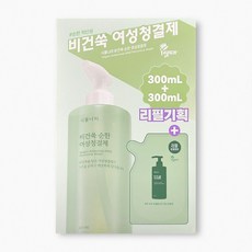 식물나라 비건쑥 순한 여성청결제 본품+리필, 600ml, 1개