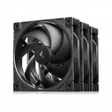 (DEEPCOOL) FD12 V2 (시스템쿨러/120mm) (3PACK) (블랙), 1개, 블랙