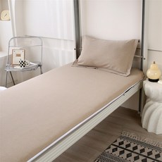 COZYKISS 워싱 순면 지퍼형 매트커버 요커버 라텍스커버 메모리폼커버 멀티싱글/싱글/슈퍼싱글/ 더블/퀸, 카키, 80x190cm