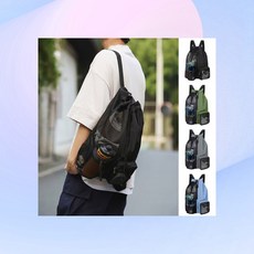 조임식 메쉬백팩 가벼운 스트링가방 라이딩배낭 아웃도어, 1개, 상세페이지 참조