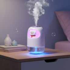 에어린 휴대용 무드등 곰돌이가습기 필터1개추가증정 1+1세트