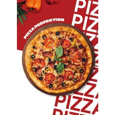 피자 감각있는 키치한 힙한 음식 사진 포토 액자 홈인테리어 방꾸미기 카페 포스터 A2 A3 A4 01