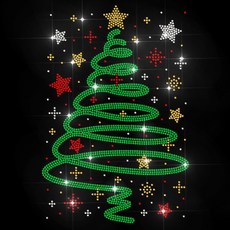 1개 유리 핫픽스 라인스톤 다리미 부착형 아플리케 의상 액세서리 (옷 가방 바지 크리스마스 트리 장식용) 297x210mm, 혼합색