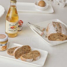 접시 사각 생선 샐러드 식기 주방 반찬 도자기 세트, 1개, yuna  본차이나 직사각 접시세트 4p