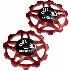 JRC 부품 11T 세라믹 풀리 휠 시마노 SRAM 및 캠파뇰로 91011 도로 시스템용 속도 호환 하이브리드 딜라일러, Red