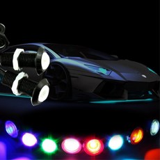 시큐리티안개등 초박형 18mm 자동차무드등실내등, 1개, a12-초박형18mm-화이트(낱개)