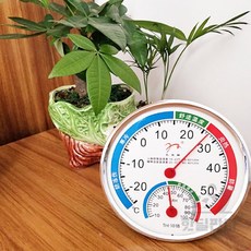 핫딜판다 반영구 사용가능 아날로그 온습도계 벽걸이습도계, 걸이용 타원형, 1개, 단일