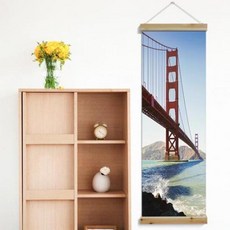 eh945-우드스크롤_40CmX120Cm-골든게이트브릿지, 상세 설명 참조